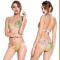 2016 Sexy Printing Network Bikini Swimsuit Suit Ms Two-piece Beautiful Print Chiffon Beach Cover Up Women's Push Set