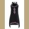 Black Keyhole Back Tribe Print Asymmetric Cami Dress