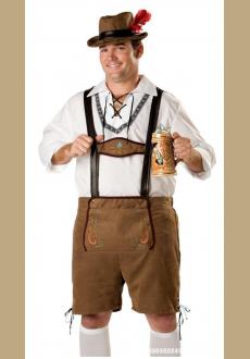 Elite men's Plus Oktoberfest Guy Costume
