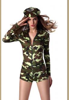 Sexy Hot Shorts Army Romper