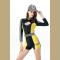 Sexy Roma Black Yellow Race Car Driver Speed Racer Nascar Pit Crew Cutie Costume