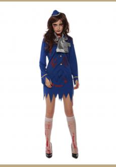 Fancy halloween cosplay stewardess costume