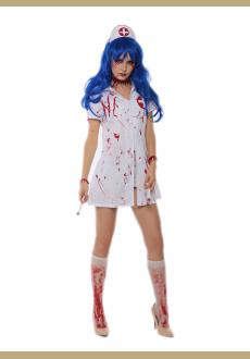 halloween zombie nurse costume,it comes with headwear,dress