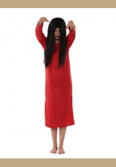 red Japanese scary movie Sadako costume