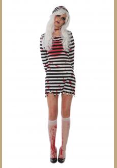 cosplay halloween infected prisoner costume,it comes with hat,dress