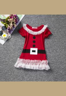 Baby Girls Christmas Santa Claus Dress Xmas Costume
