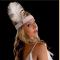 Ostrich feather headdress feathers with sequins set auger color Indian headband
