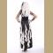 black and white zombie bride skeleton costume,it comes with headwear,dress