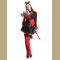 black and red quee heart zombie costume,it comes with headwear,dress,gloves.the legwarmer is not include.