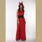 Red bloody cosplay costume for halloween