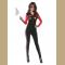 sexy red race girl jumpsuit,accessory:gloves