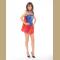 blue and red tutu superwomen costume,it comes with eyeshade,cape,dress