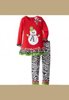 Europe and the United States girls christmas suit snowman color section of the New Year princess skirt suit jacket   tro