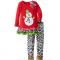 Europe and the United States girls christmas suit snowman color section of the New Year princess skirt suit jacket   tro