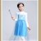 Wholesale blue long sleeved dress pure cotton princess dress