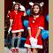 Red Velvet Hooded Cute Christmas Dress