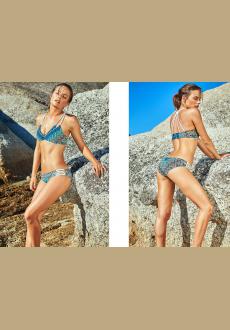 Swimwear Blue Palm Salonta Bikini Set