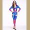 Halloween Costume Women's Ladies Bodycon Tight Hooded Playsuit Jumpsuit