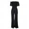 Halfword Womens Sexy Off Shoulder High Waisted Long Wide Leg Jumpsuits Rompers