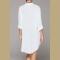 Women's Sexy Translucent Deep V Neck White Swimsuit Cover Up Dress with Pocket