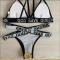 God Save Queens Black Bikini Sets
