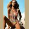 Baroque Luxe Floral One Piece Lace Up Swimsuit
