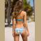 Chic Women Bikini Yellow Swimwear Letters Print Trendy Style Swim Suits Beach Bathing