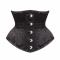 Black Underbust with Contrast Brocade Hip Panel and Curved Hem