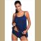 Women's Stripe Tankini Top Bikini Swimwear With Brief Plus Size S  3XL