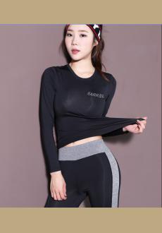 New Yoga Clothing Sports Long Sleeved T Shirt Round Neck Quick Drying Sweat Fitness Clothes Running Clothing