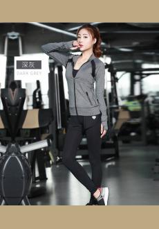 PCS Yoga Sets Women Gym Clothes Breathable Slim Fitness Suit Clothes    Three Piece Set Spliced Long Sleeve Fitted Sport