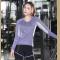 Crew Neck Mid Waist Active Panelled Slim Long Sleeve Pullover Polyester Regular Female Tracksuits