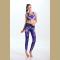 Women s Yoga Gym Outfits 2pcs Digital Printed Bra Top and Leggings