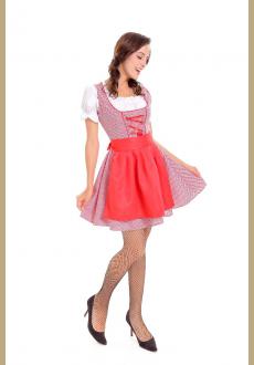 Women's 3 Pcs Dirndl Serving Wench Bavarian Beer Girl Oktoberfest Adult Costume