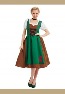 Ladies Traditional Bavarian Girl Fancy Dress Costume