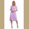 Purple Ruffle Sleeve Midi Jersey Dress