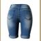 Women Casual Destroyed Ripped Denim Jeans Knee Length Half Shorts Pants  Midi Denim Shorts