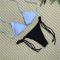 Light Blue Bikini Top Black Tie Side Bikini Bottom