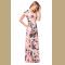 Women's  Sleeve Floral Print Maxi Dress With Pockets