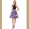 Summer New Women Sleeveless Retro Style Vintage Floral Print Knee-length Evening Dresses