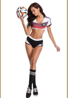 Cosplay Sexy Uniform Soccer Player Cheerleader World Cup Football Girl party dress High School Musical fancy Dress