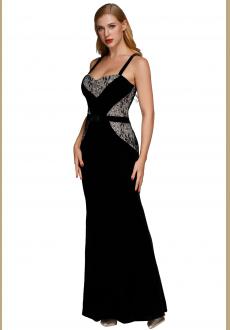 Velvet Evening Dress Black Evening Gown Mermaid Evening Dress For Women 
