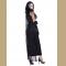 2018 Halloween Ghost Bride Cosplay Costumes Dress Skull Printed Scary Net Mesh Hooded Cape Coats Fancy Party Long Maxi D