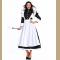 Adult Women Victorian UK Maid Costume Lord Housekeeper Cosplay Clothing Fancy White & Black Long Costume Cosplay