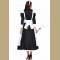 Adult Women Victorian UK Maid Costume Lord Housekeeper Cosplay Clothing Fancy White & Black Long Costume Cosplay
