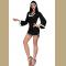 Sequins Dance Dress Sexy Nun Costume Adult Women Cosplay Dress With Black Hood For Halloween Costume Sister Cosplay Part