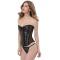 Women's Lace Overbust Boned Corset Bustier Padded Cup Lingerie Body Shaper