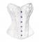 Women's Lace Overbust Boned Corset Bustier Padded Cup Lingerie Body Shaper