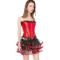 Women Sexy Burlesque Corset with Mini Skirt Sleeveless Lace Bodycon Fancy Dresses Party Clothes Costume