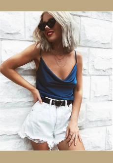 2019 Summer Plus Size Women Silk Satin Blouse Sleeveless With Suspenders Vest Top Tee Autumn Outfit Casual Shirt Ladies 